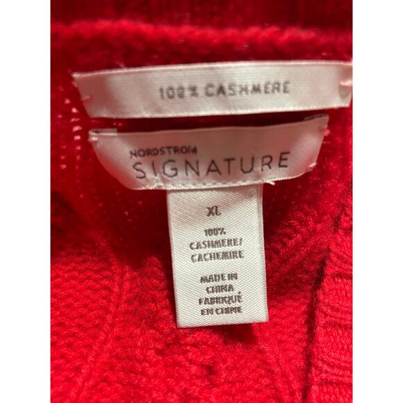 NWT - Signature Nordstrom Cashmere Plunge V-Neck Sweater - Picture 3 of 5